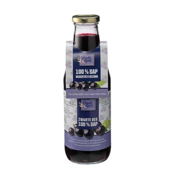 Zwarte bessensap 100% (750 ml.)